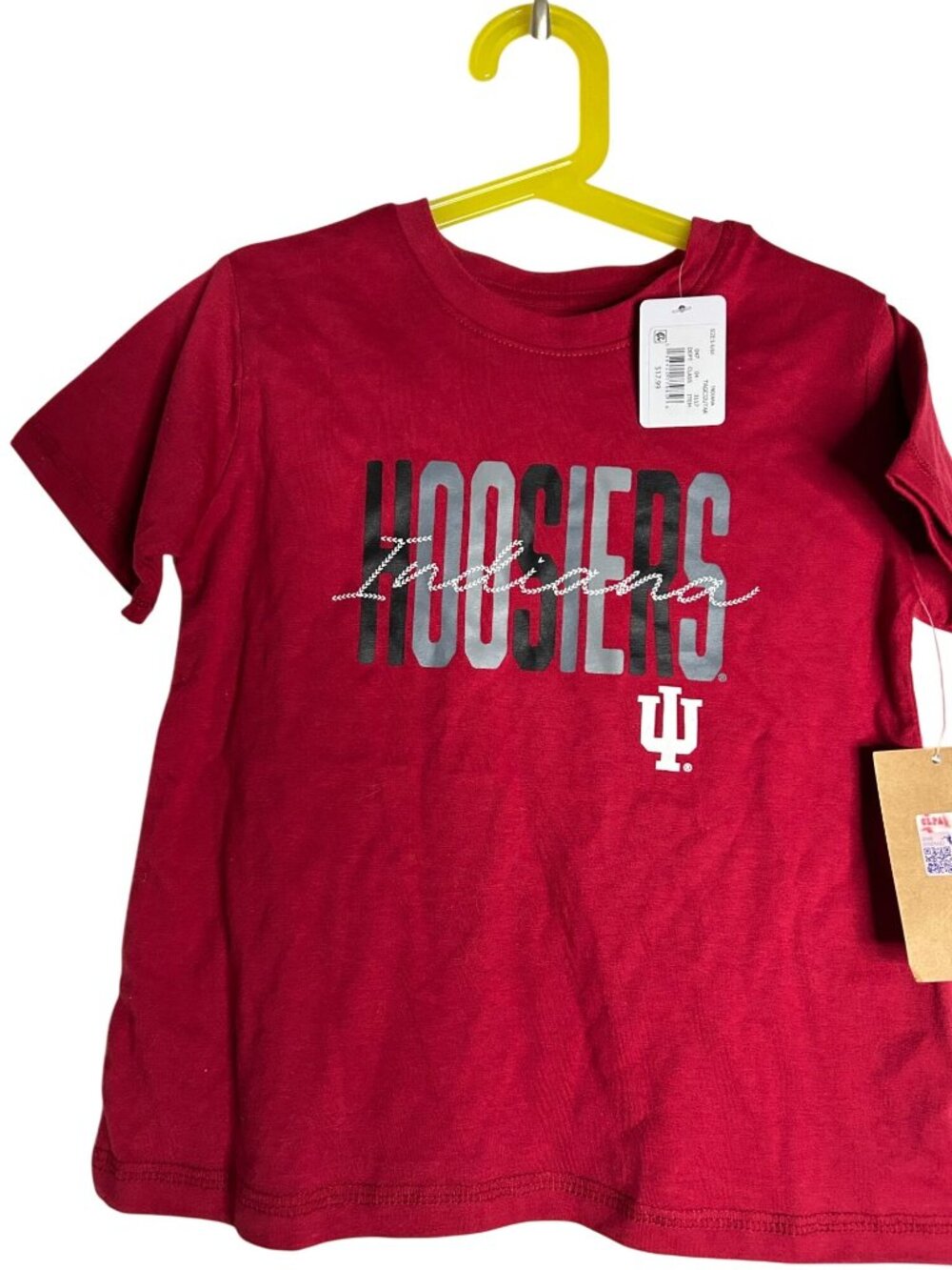 NWT Indiana Hoosiers Kids T-Shirt Red Rivalry Threads S 6/6X Cotton/Poly Blend